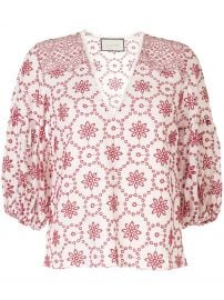 Alexis linen eyelet detail blouse linen eyelet detail blouse at Farfetch